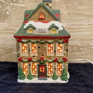 Festive Holiday Toy Shop Light-Up Decoration